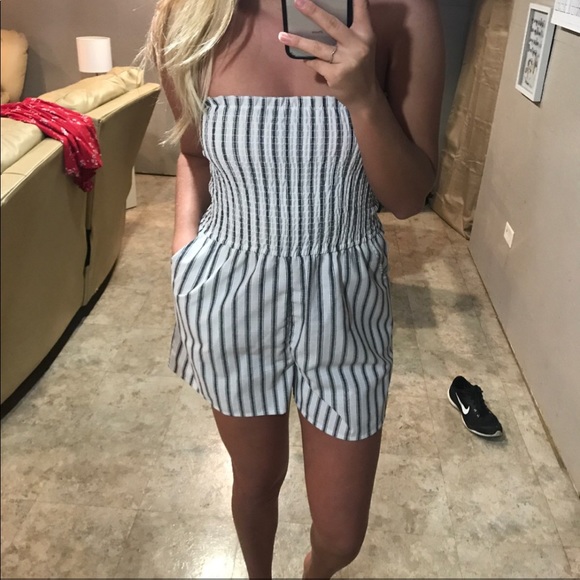 Discovery Striped Tube-Top Romper - Picture 4 of 5